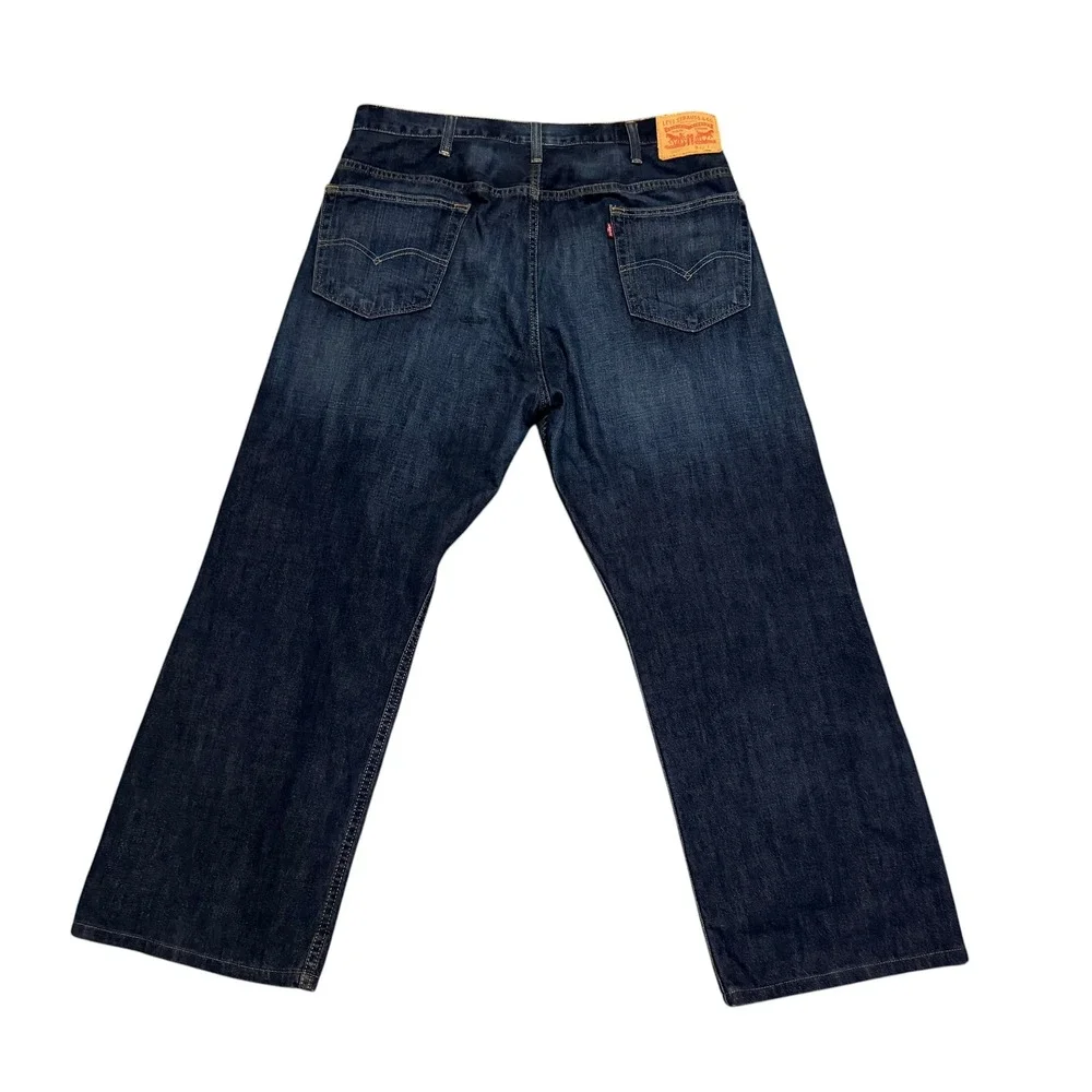 Levis 569 Loose Straight Fit Dark Wash Indigo Denim Jeans Mens 42x30 (38x28)